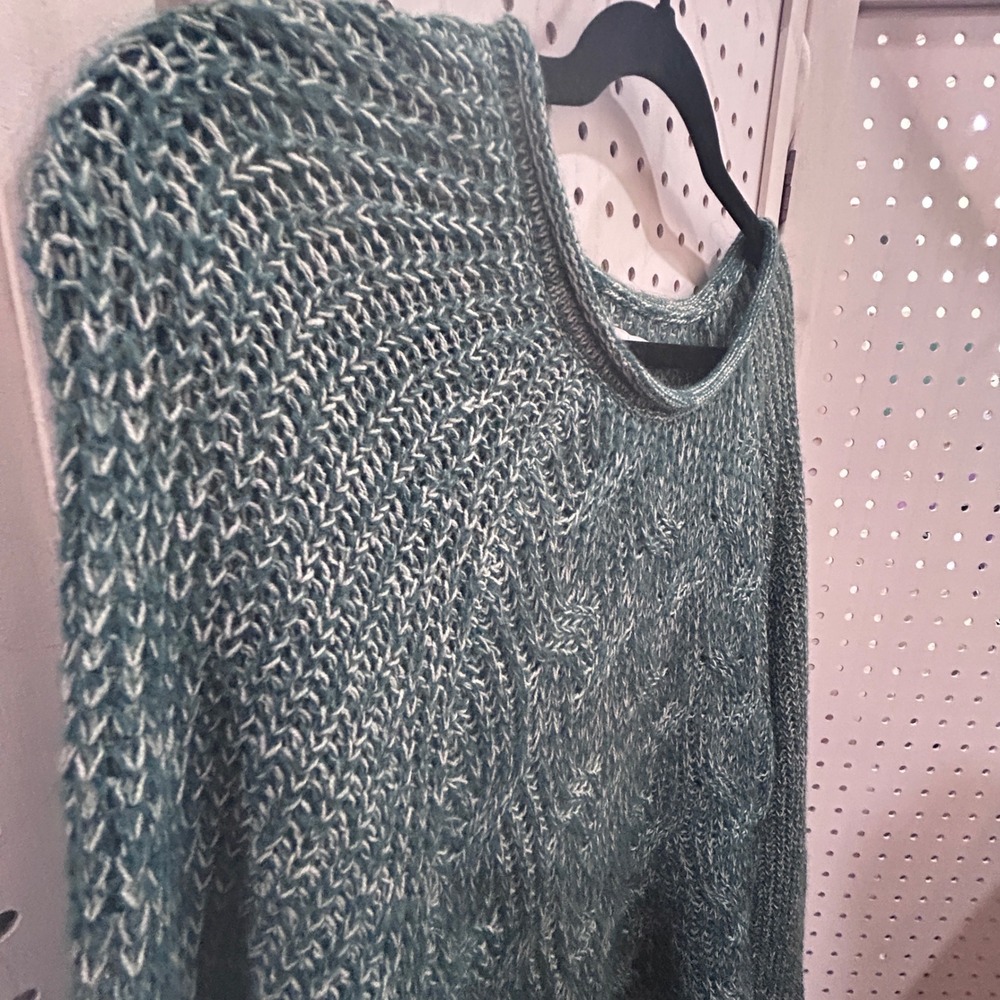 SONOMA Goods For Life Teal Marled Knit Sweater Plus Size 2X - Picture 4 of 8